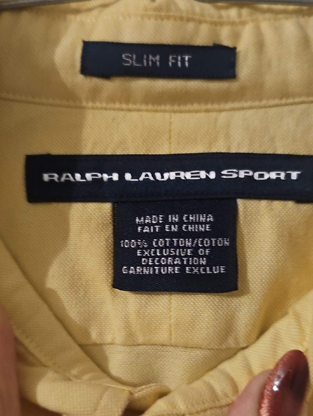 Ralph Lauren Men’s Pale Yellow Button-Down Shirt with Pony Logo - Picture 3 of 6